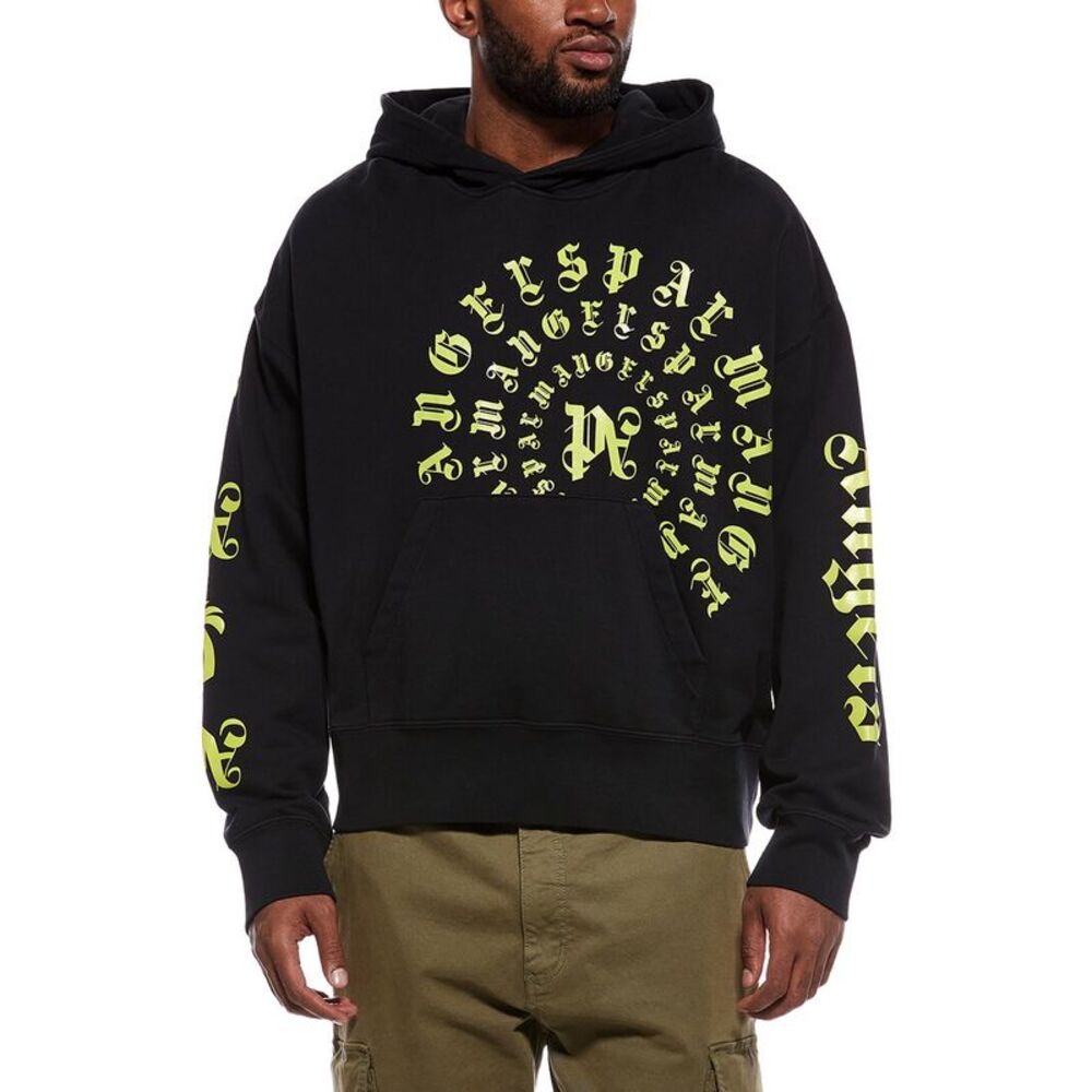 Palm Angels Mens  Hooded Sweatshirt, Black